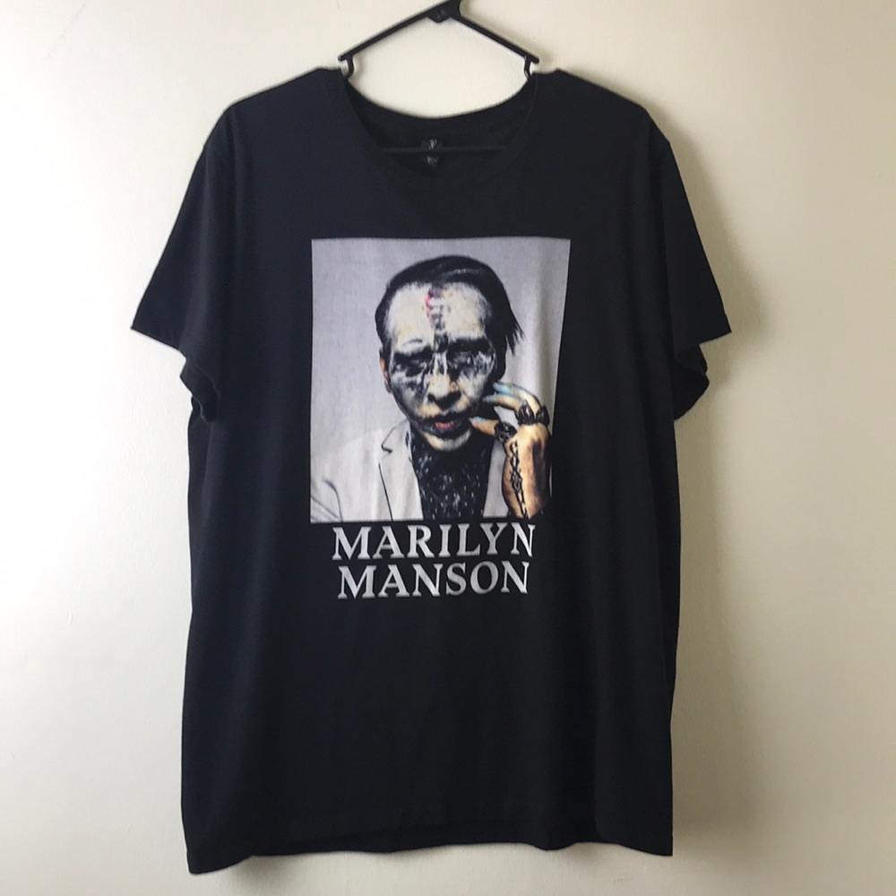 Bay Island sportswear Marilyn Manson black t-shirt sz XL
